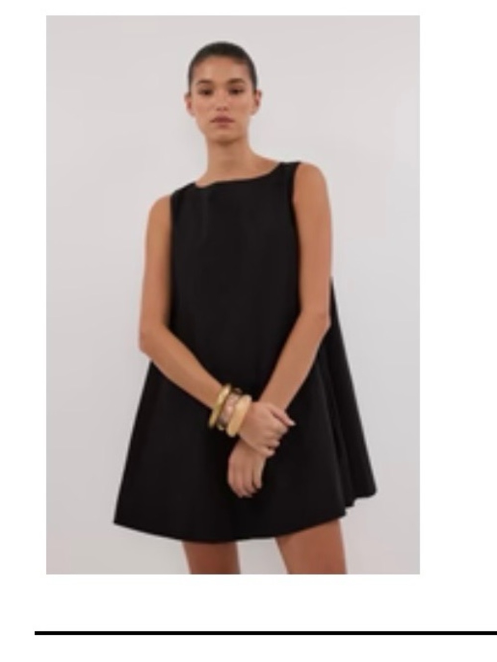 DISSH Black Sleeveless Swing Mini Dress